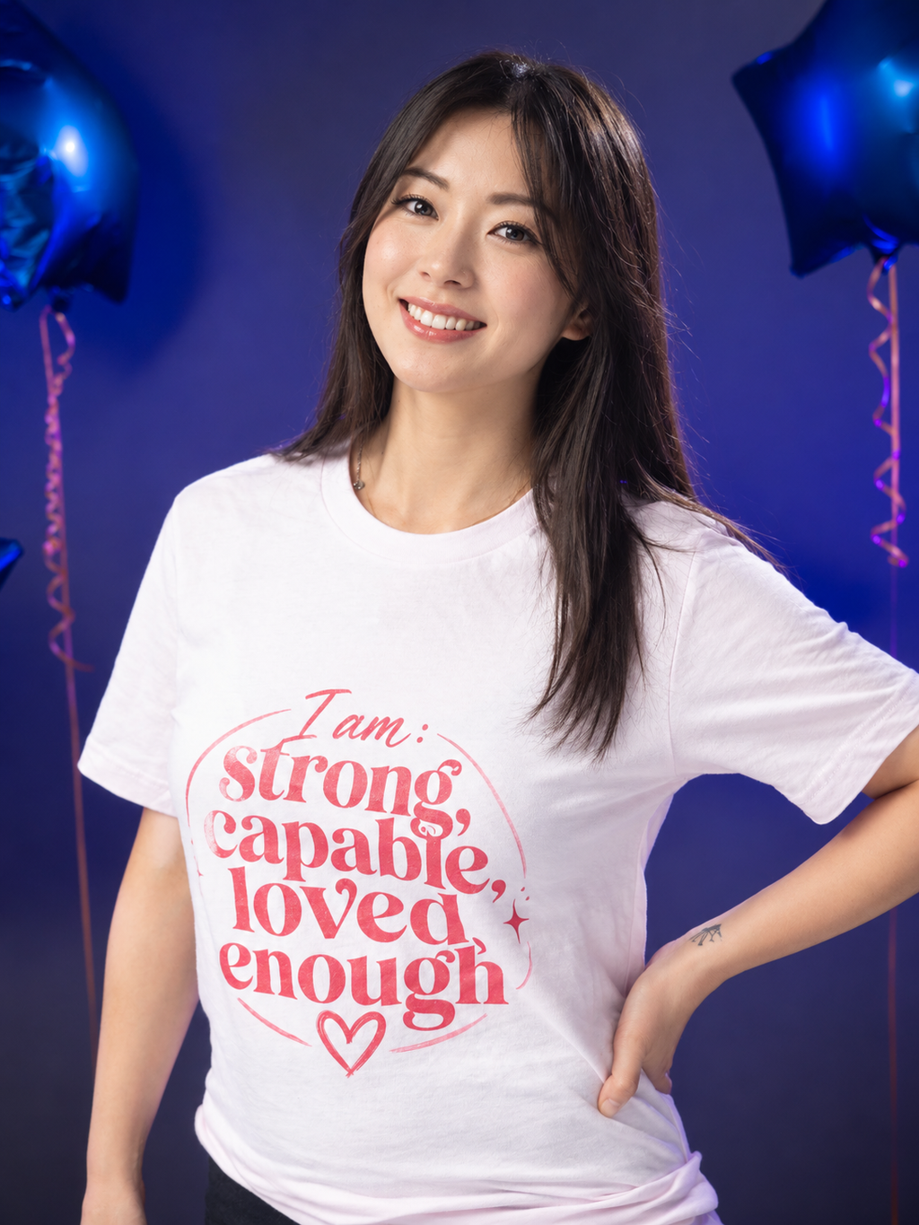 I Am Strong Capable Loved Enough Mama T-shirt