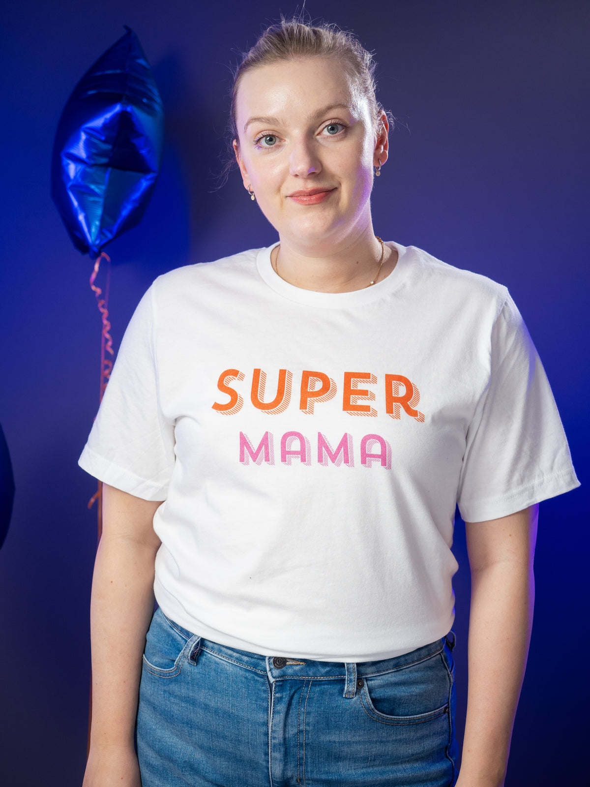 Super Mama Pink and Orange Mama Tshirt
