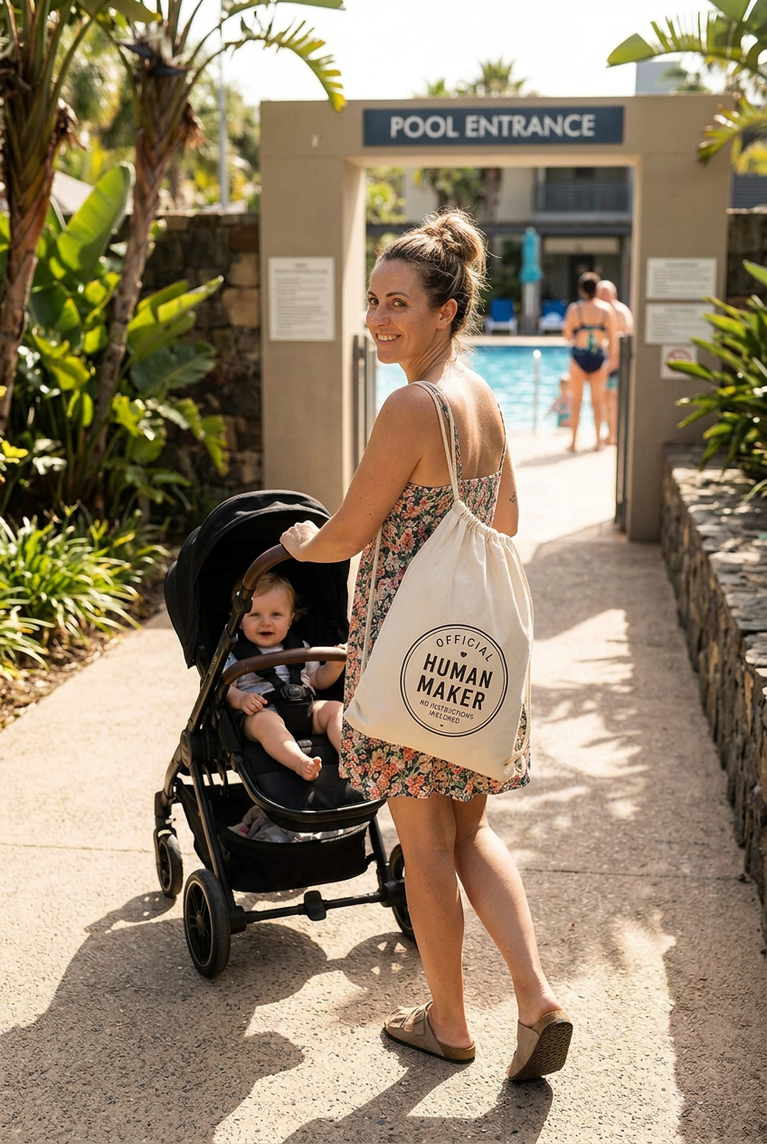 Sack Backpack Bag 'Official Human Maker' Mama Bag